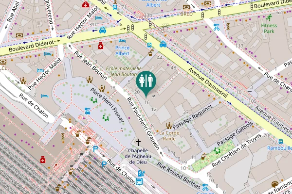 Map showing location of Rue Paul-Henri Grauwin 16 Toilet