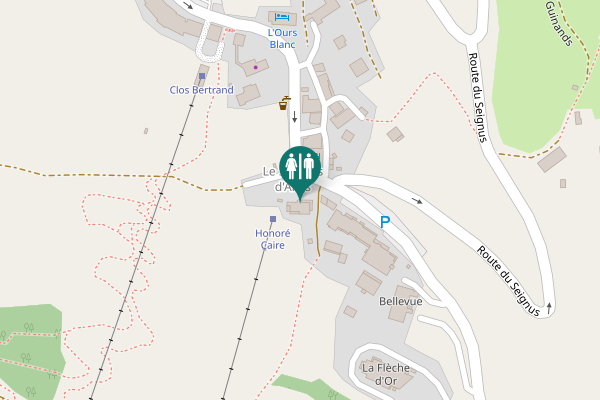 Map showing location of Chemin du Seignus Haut Toilet