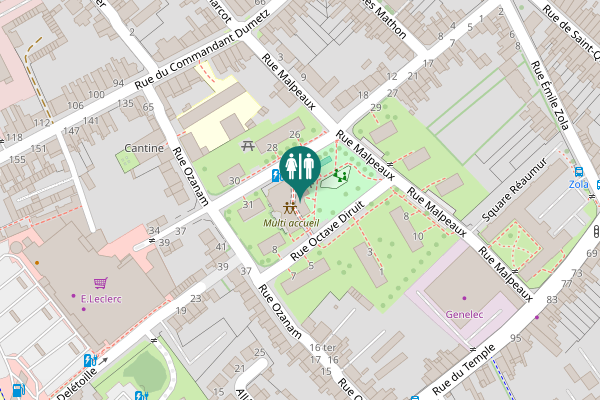 Map showing location of Rue du Docteur Baude 26 Toilet