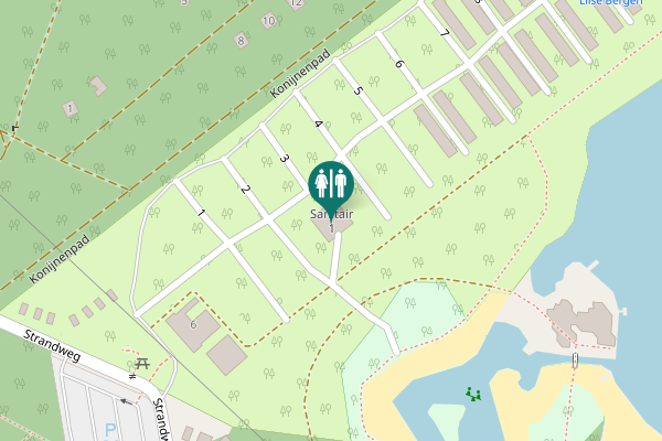Map showing location of Sanitair 1