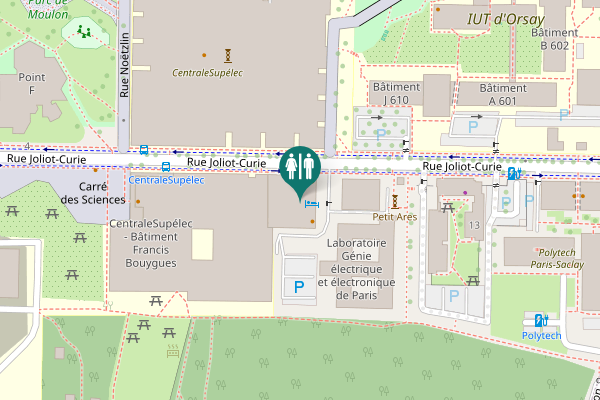 Map showing location of Rue Joliot-Curie 8;10 Toilet