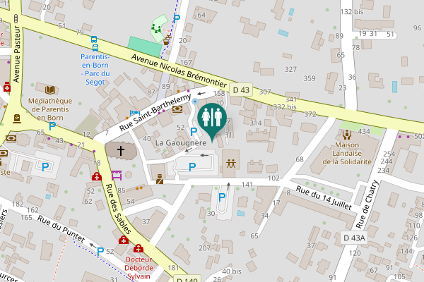 Map showing location of Impasse Pierre Mansiet 54 Toilet