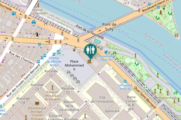 Map showing location of Place Mohammed V Toilet