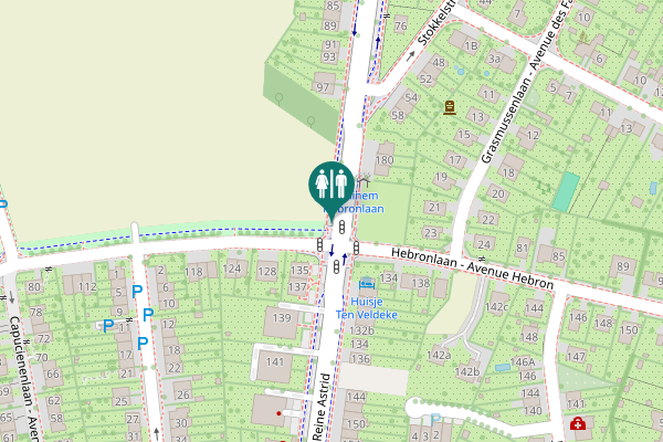 Map showing location of Koningin Astridlaan - Avenue Reine Astrid 182 Toilet