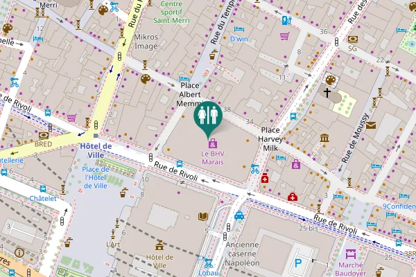 Map showing location of Rue de la Verrerie 40 Toilet