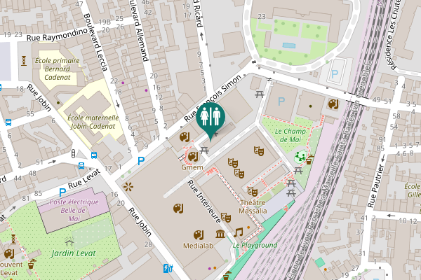 Map showing location of Rue François Simon 19 Toilet
