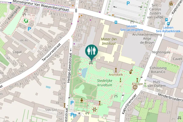 Map showing location of Sint-Jacobsplein 15A Toilet