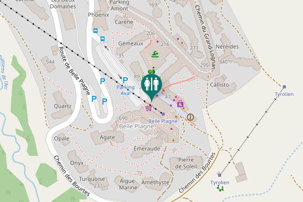 Map showing location of Rue des Croets 22 Toilet