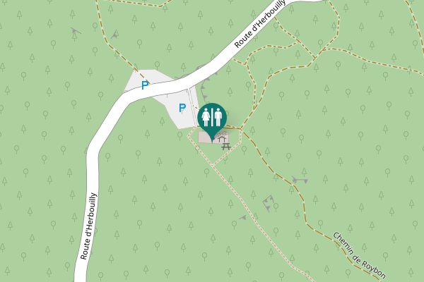 Map showing location of Chemin de Roybon Toilet
