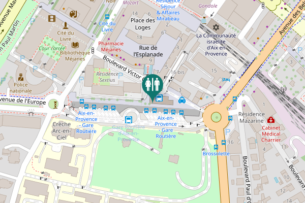 Map showing location of Boulevard Victor Coq 6 Toilet
