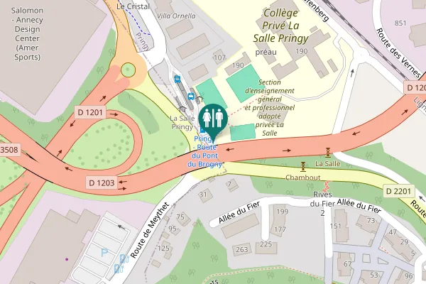 Map showing location of Chemin de Grafenberg 190 Toilet