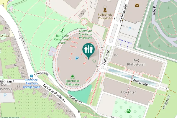 Map showing location of Philipssite 6 Toilet