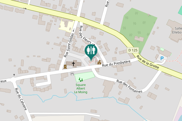 Map showing location of Rue du Presbytère Toilet