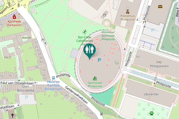 Map showing location of Philipssite 6 Toilet