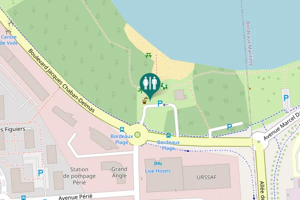 Map showing location of Bruges Toilet