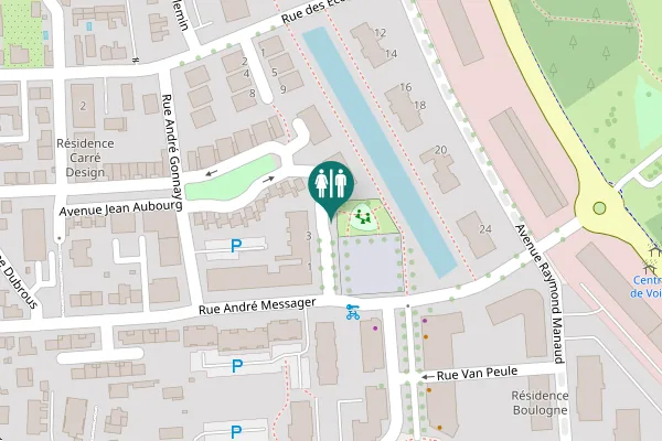 Map showing location of Rue Aristides de Sousa Mendès 3 Toilet