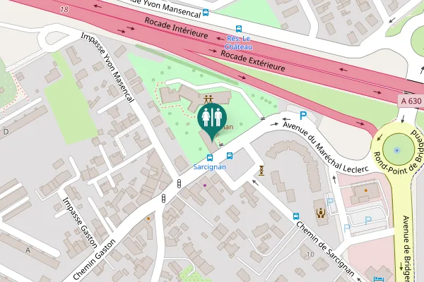 Map showing location of Avenue du Maréchal Leclerc 45 Toilet