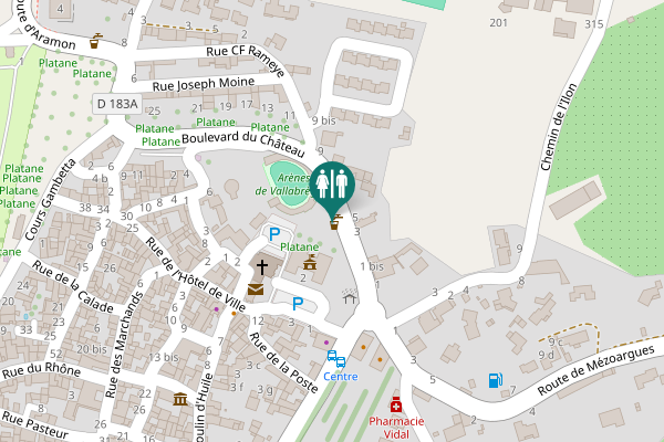 Map showing location of Boulevard du Château 5 Toilet