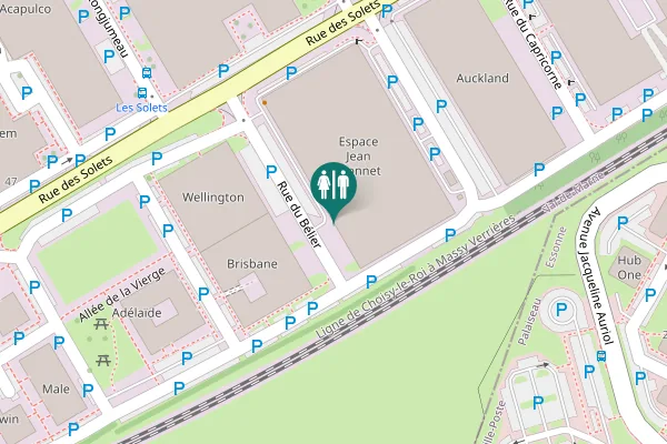 Map showing location of Rue du Bélier Toilet
