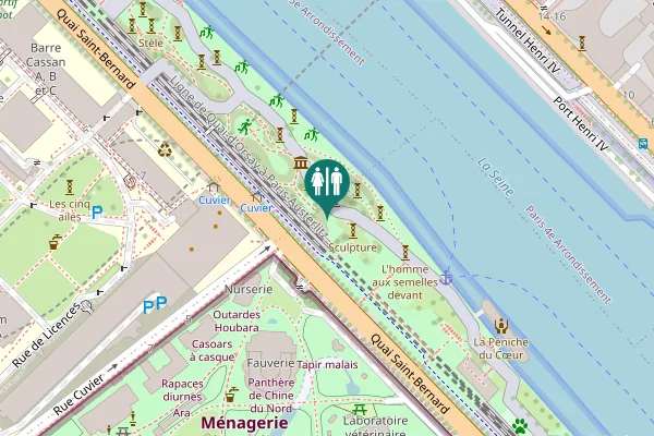 Map showing location of Port Saint-Bernard Toilet