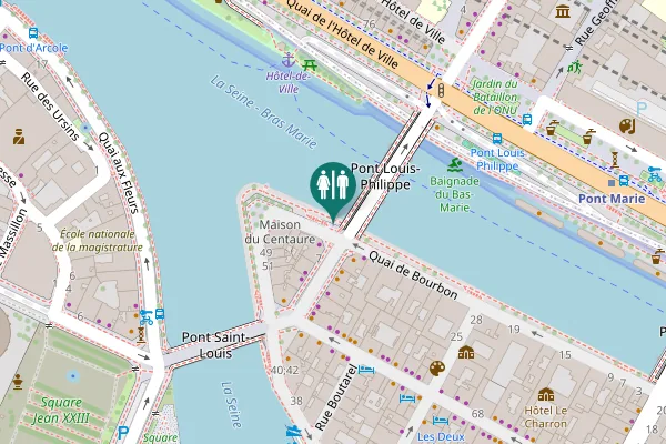 Map showing location of Quai de Bourbon 41 Toilet