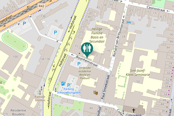 Map showing location of Boonhemstraat 2 Toilet
