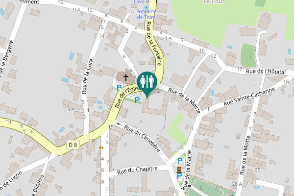 Map showing location of Rue de l'Église 2 Toilet
