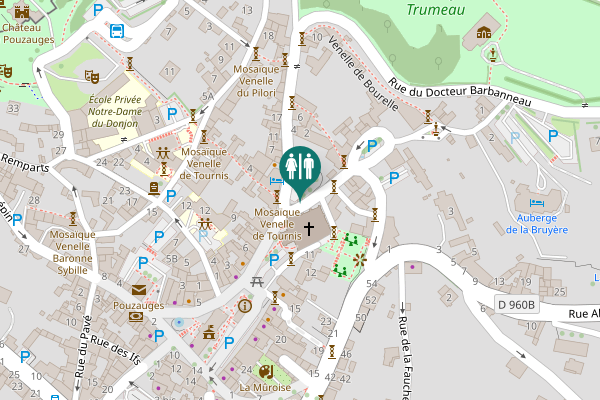 Map showing location of Rue du Guichet Toilet