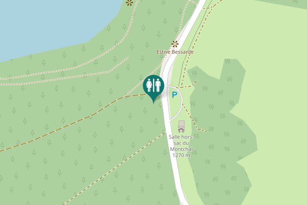 Map showing location of Besse-et-Saint-Anastaise Toilet