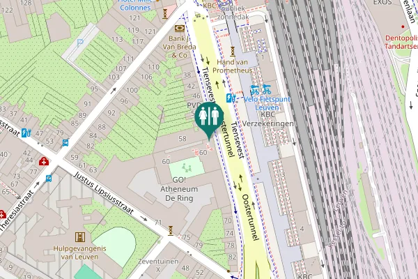 Map showing location of Tiensevest 60 Toilet