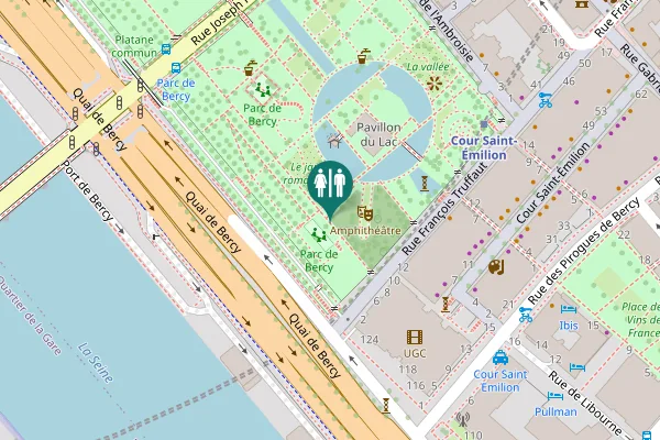 Map showing location of Allée des 116 victimes du vol AH 5017 du 24 juillet 2014 Toilet