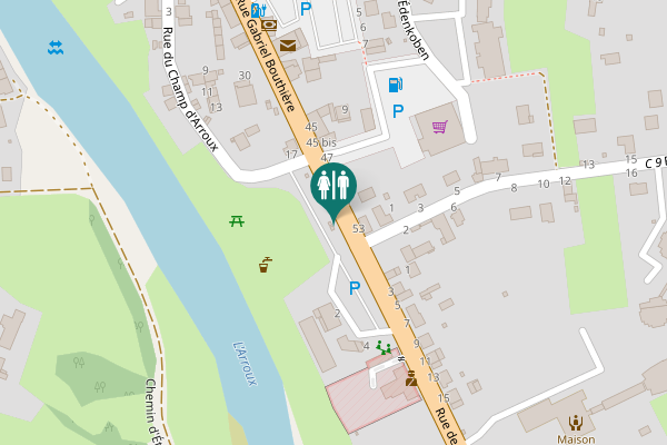 Map showing location of Rue Gabriel Bouthière 51 Toilet