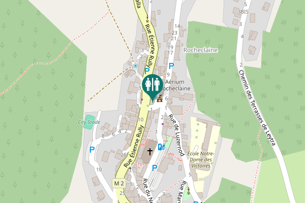 Map showing location of Rue de la Pavée 1 Toilet