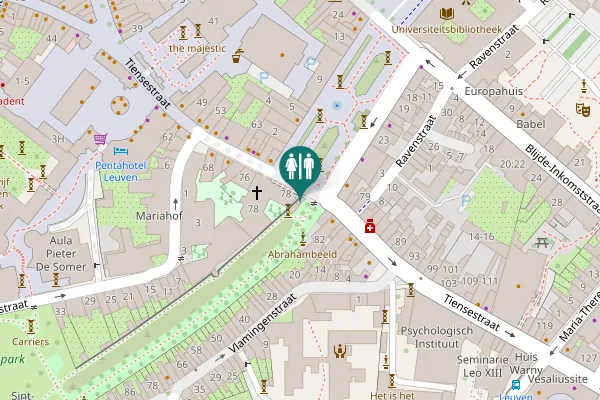 Map showing location of Tiensestraat 78 Toilet