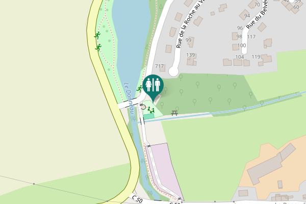 Map showing location of Route des Crêtes Toilet