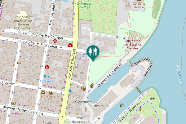 Map showing location of Rue Pierre Toufaire 8 Toilet