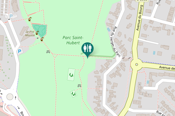 Map showing location of Rue du Verger du Parc 28 Toilet