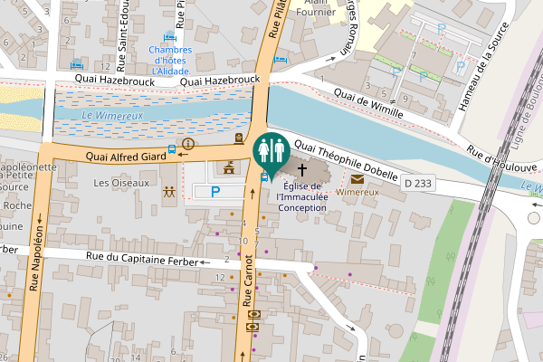 Map showing location of Quai Théophile Dobelle 2 Toilet
