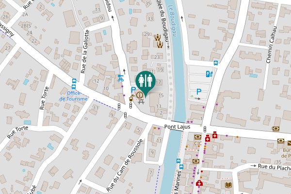Map showing location of Allée du Boudigau 17 Toilet