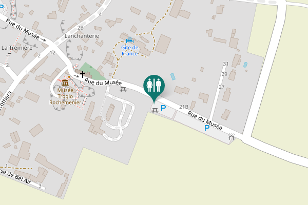 Map showing location of Rue du Musée 21B Toilet