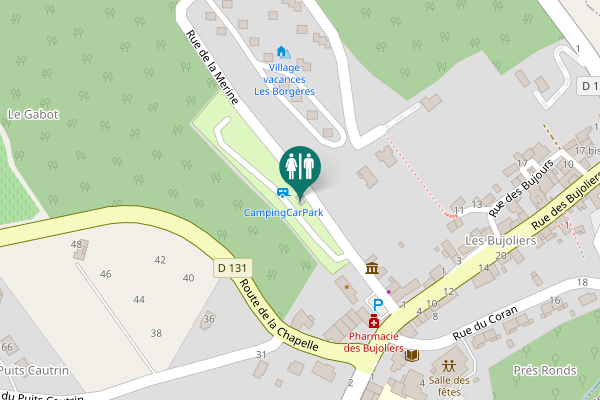 Map showing location of Rue de la Merine 1 Toilet