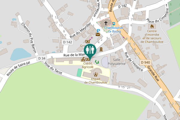 Map showing location of Rue de la Mairie 5 Toilet