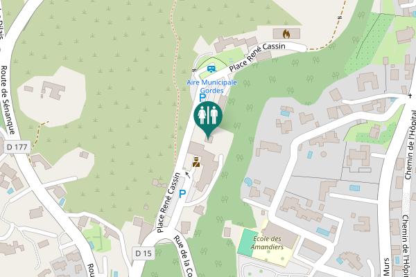 Map showing location of Place René Cassin Toilet