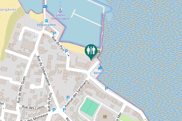 Map showing location of Avenue des Sardiniers Toilet