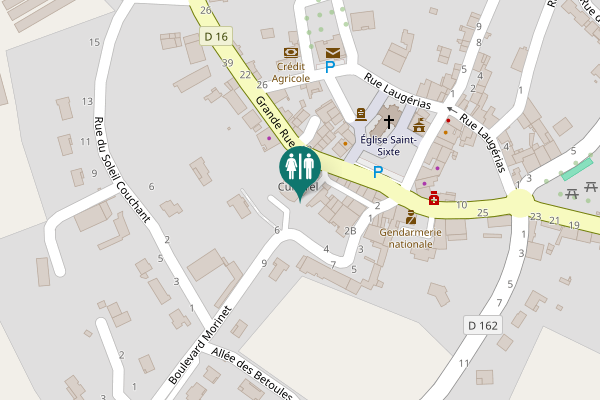 Map showing location of Boulevard Morinet 6 Toilet