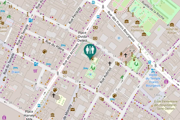 Map showing location of Rue des Blancs-Manteaux 21 Toilet
