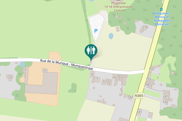 Map showing location of Rue de la Munque - Munquestraat 8 Toilet