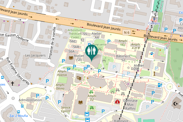 Map showing location of Avenue René Cassin 15 Toilet