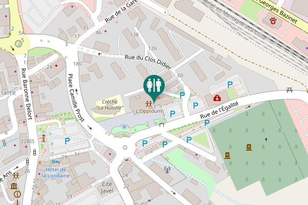 Map showing location of Rue de l'Égalité 1 Toilet