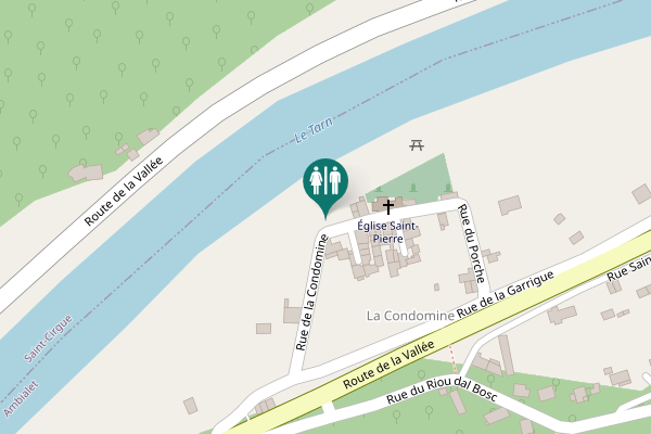 Map showing location of Rue de la Condomine Toilet